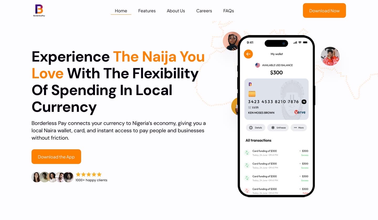 Approved design: the hero with a wallet on a phone