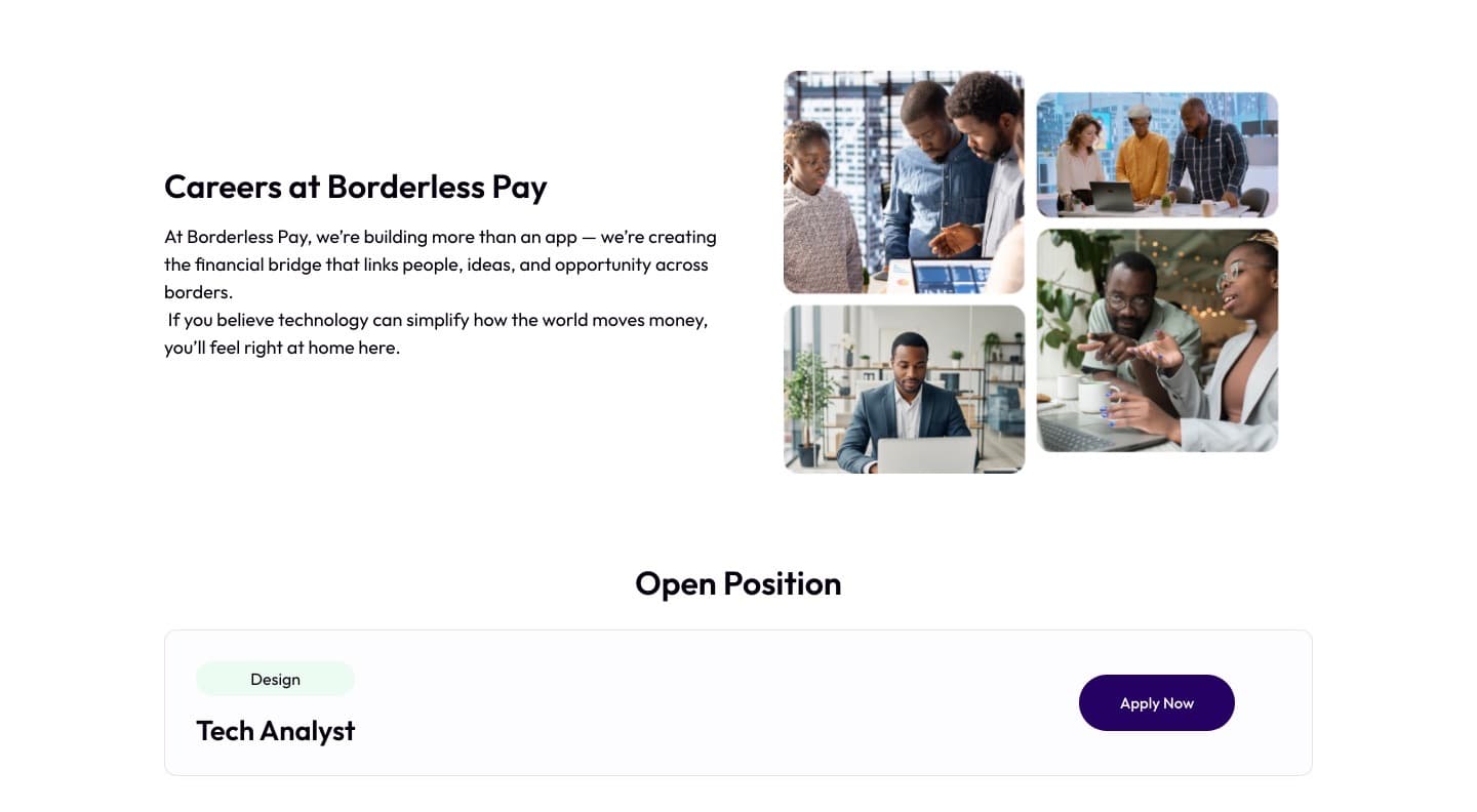 Live: the separate Careers page