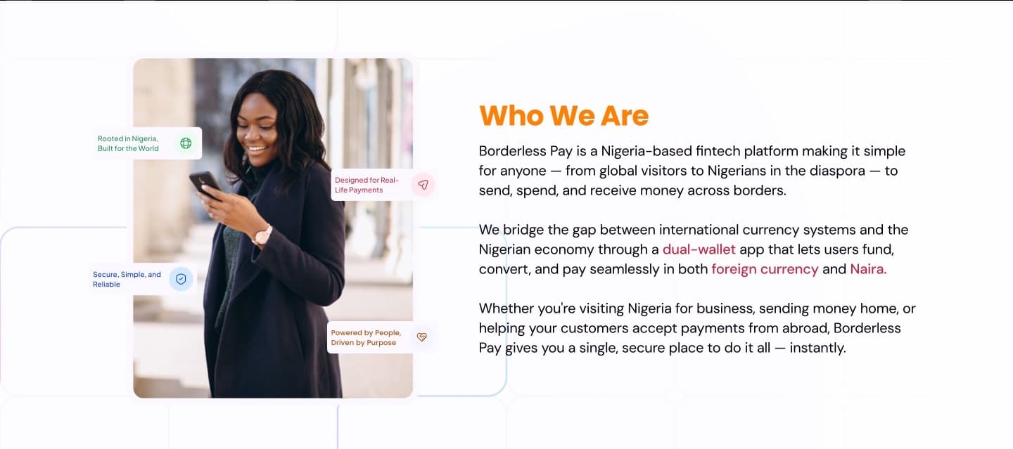 Approved design: “Who we are” on the About design